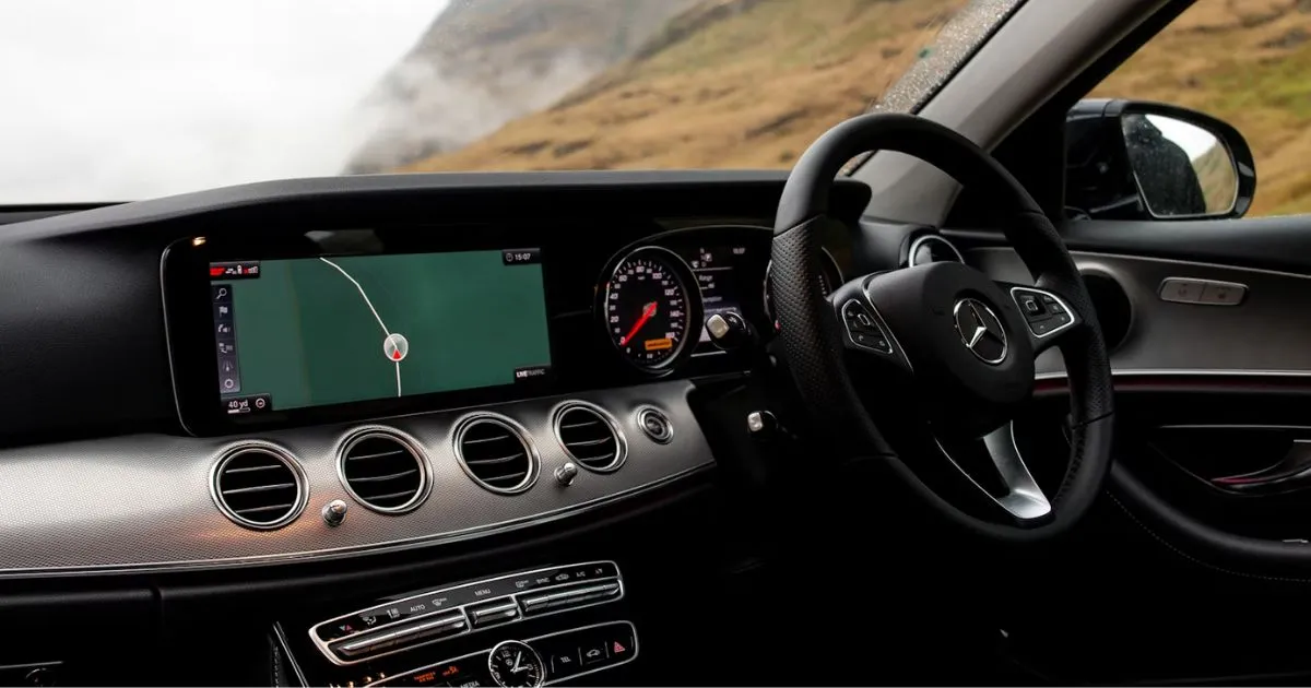 Advancement in car tech: A car using self-parking feature to smoothly park in a challenging space