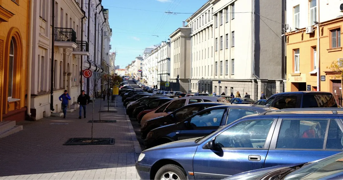 Airport Parking Lot With Cars