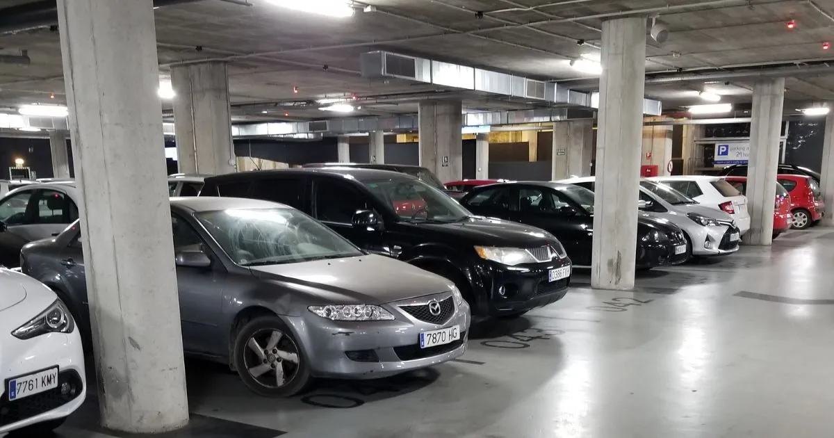 An Empty Parking Lot Under A Building An Empty Parking Lot Under A Building