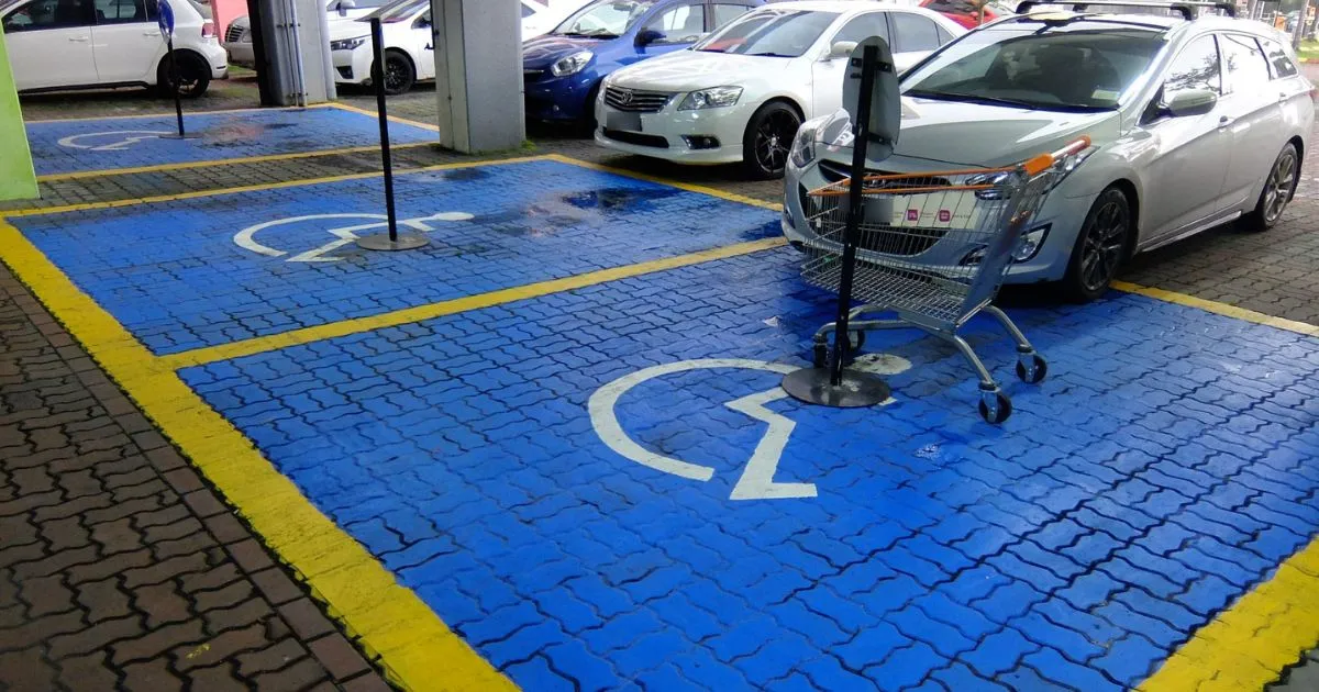 Disability parking sign at Sydney Showground Disability parking sign at Sydney Showground