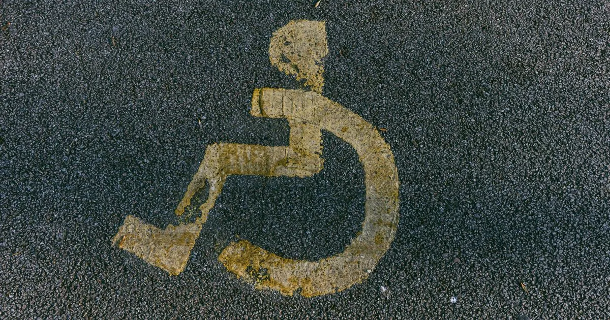 Disabled Parking Sign On Parking Space Disabled Parking Sign On Parking Space