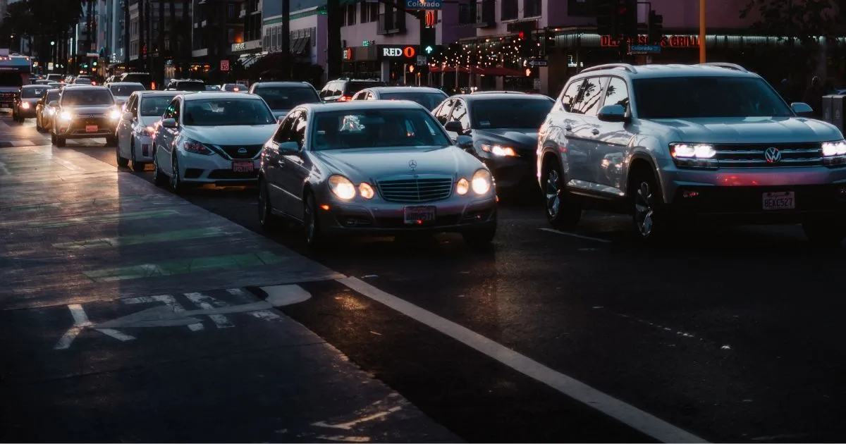 Parking Lot With Cars Parking Lot With Cars