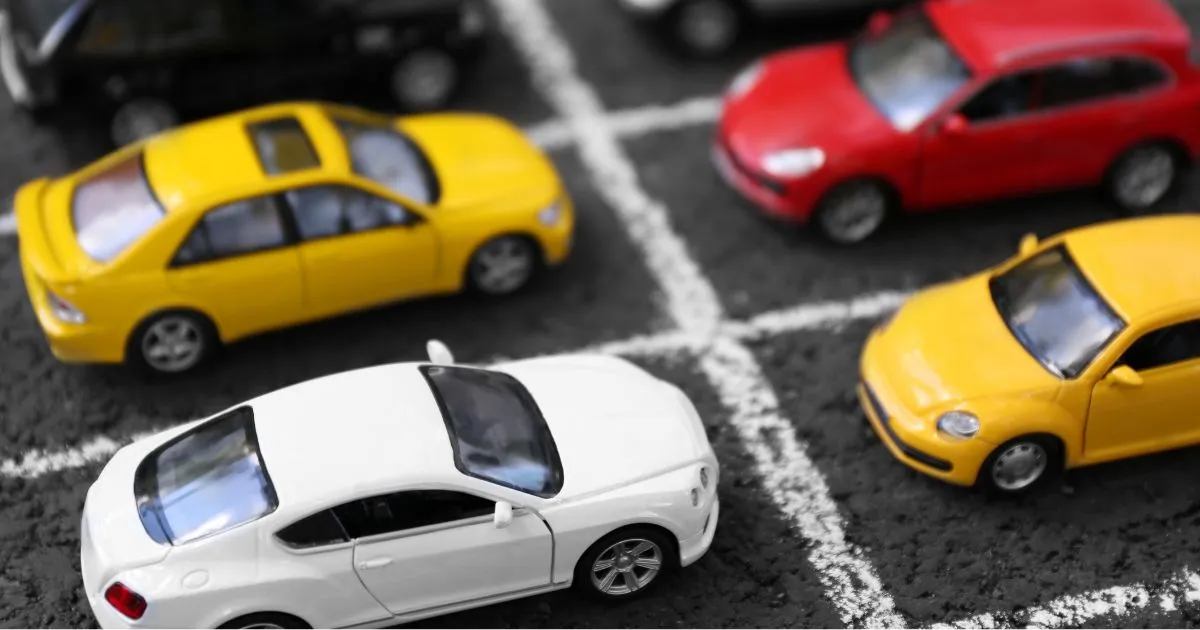 A 3D Parking Game Scene Having Parked Cars In A Car Park A 3D Parking Game Scene Having Parked Cars In A Car Park