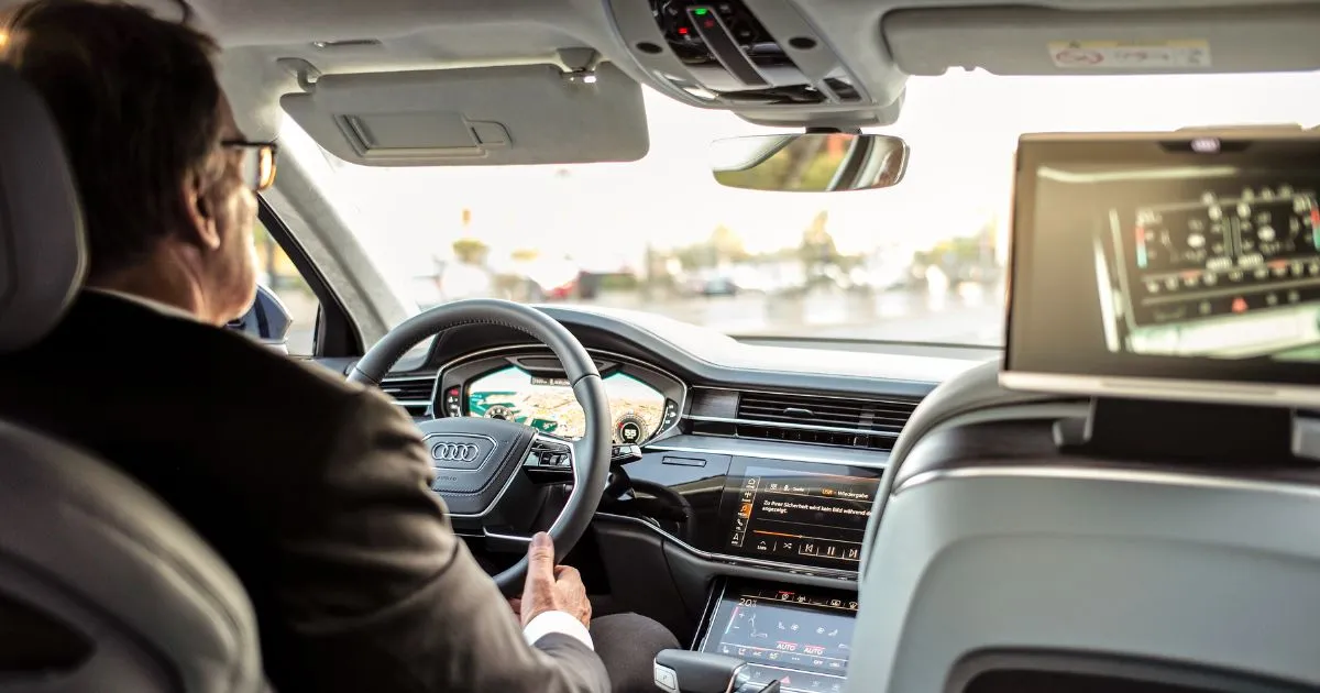 A Car Driver Circling In The City For Finding Parking