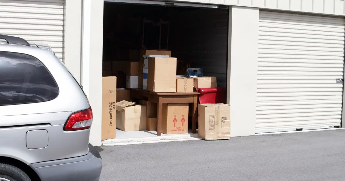 A Car Leaving A Long Term Storage Facility