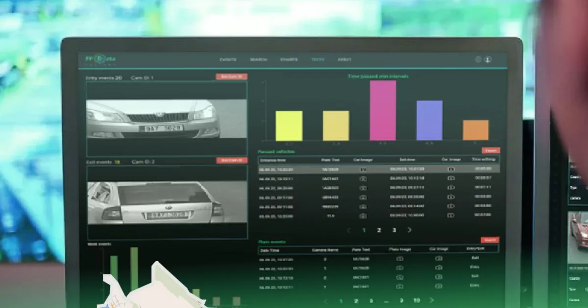 A Data Analyst Reviewing Real-Time Parking Data On A Computer Screen