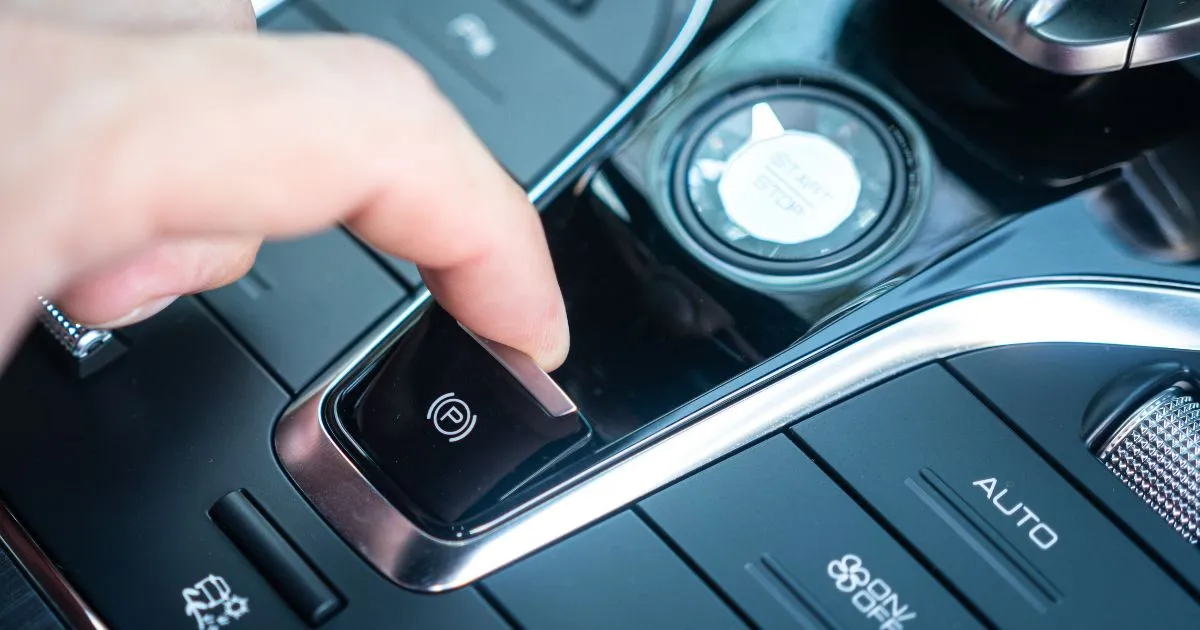 A Driver Turning The Parking Light Of His Car On A Driver Turning The Parking Light Of His Car On