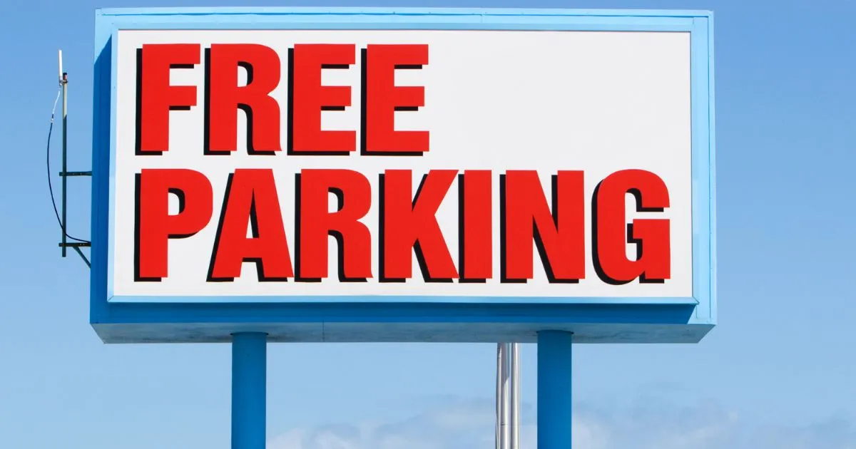 A Free Parking Billboard In A Car Park In Las Vegas A Free Parking Billboard In A Car Park In Las Vegas