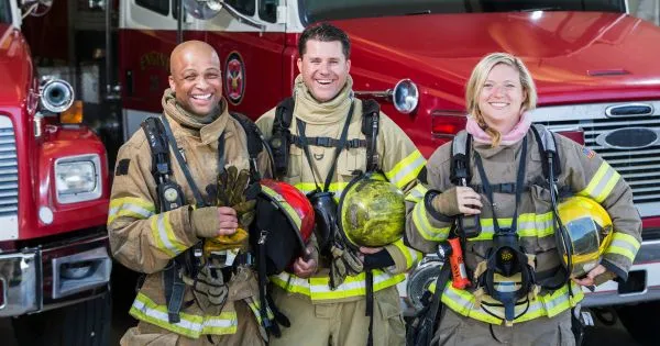 A Group Of Australian Firefighters A Group Of Australian Firefighters