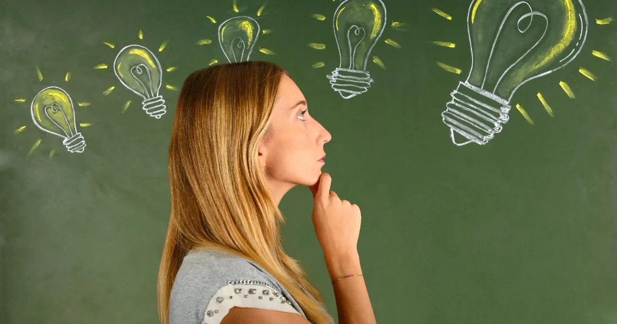 A Lady Thinking Creative Ideas A Lady Thinking Creative Ideas