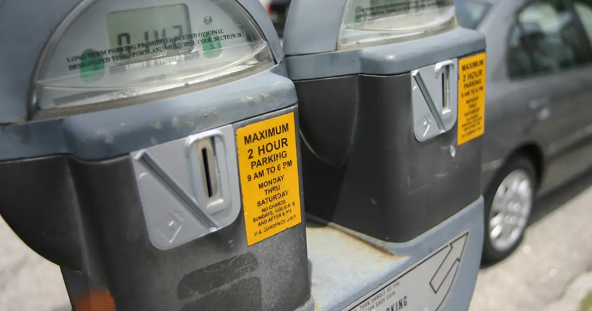 A Parking Meter That Accepts Coins As Payment For Parking