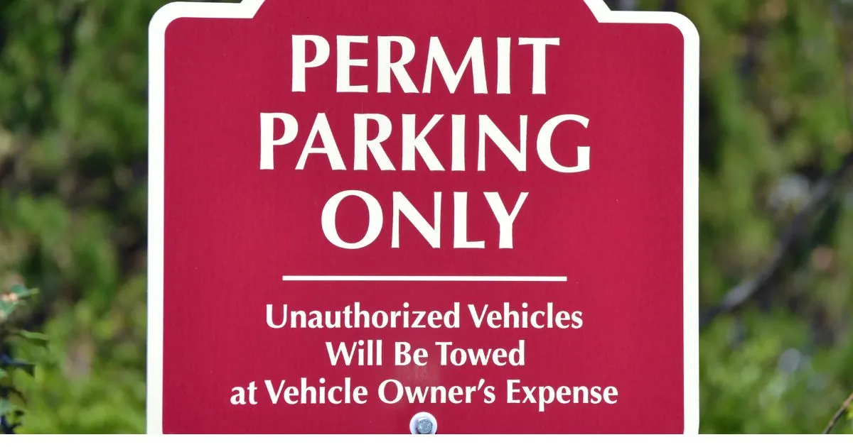 A Parking Sign Showing Only Permit Parking Is Allowed A Parking Sign Showing Only Permit Parking Is Allowed