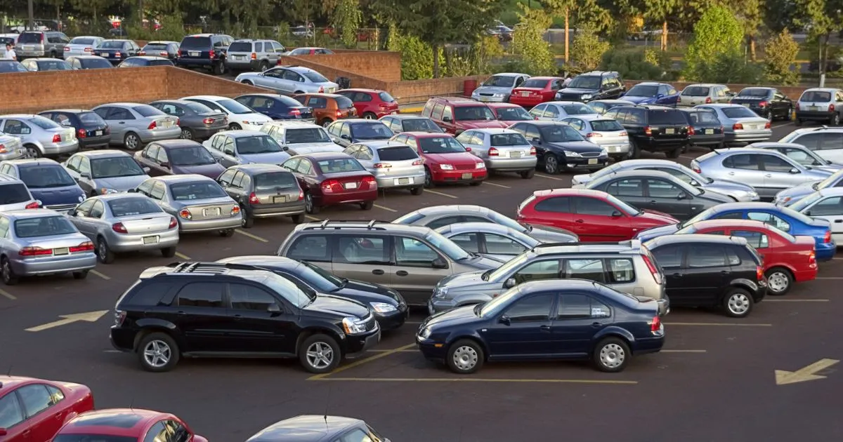 A Perfect Example Of Efficient Use Of Space In A Car Park