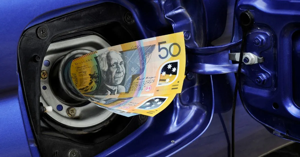 A Picture Showcasing The Fuel Cost Of A Car