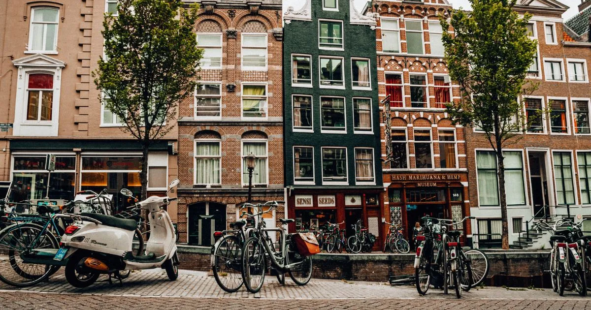 A Street Parking Lot For Bikes And Bicycles
