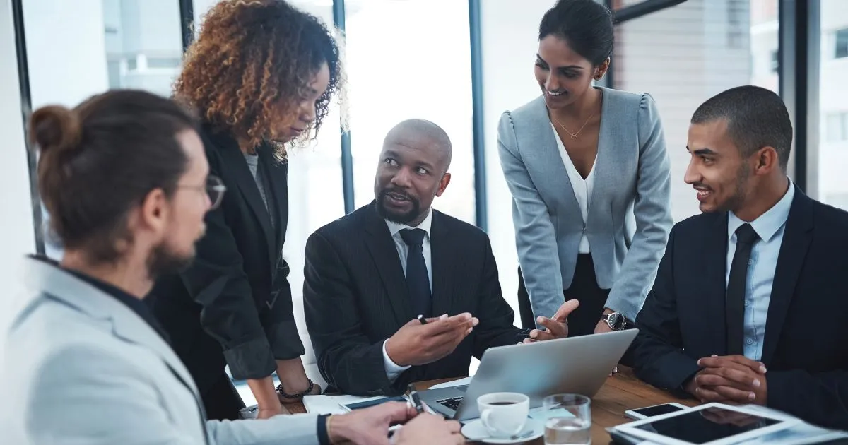 A Team Of Professionals Communicating With Each Other