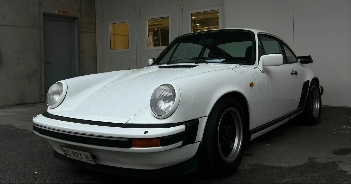 A White Vintage Car In A Melbourne Storage Unit