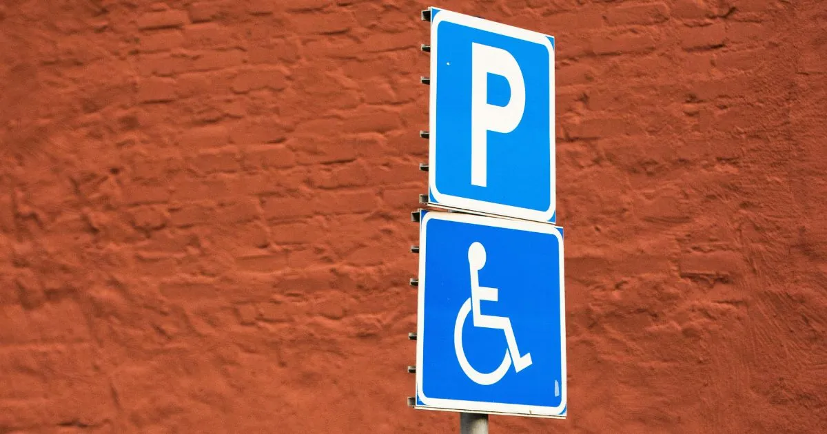Accessibility Parking Sign Displayed On The Road In Australia