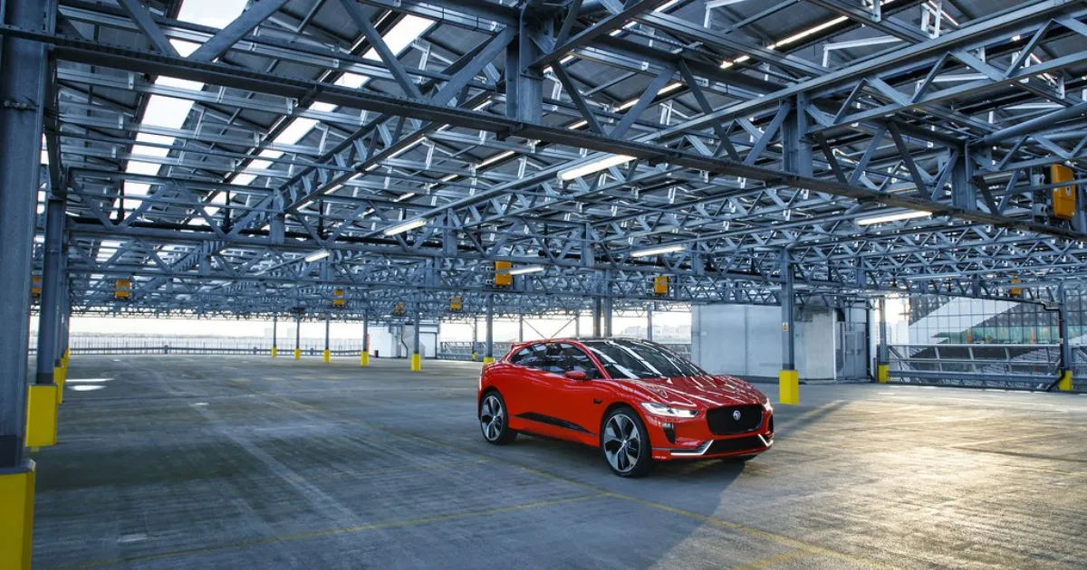 An Image Displaying The Futuristic View Of Car Parking