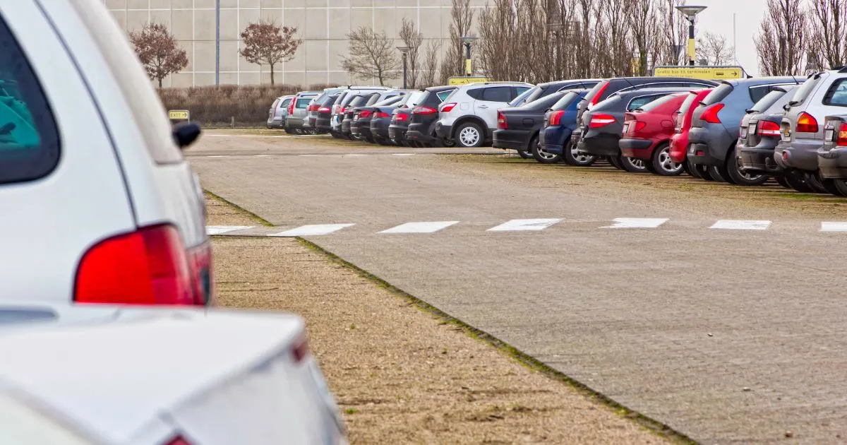 An Open Parking Lot Near A Major Airport In Australia