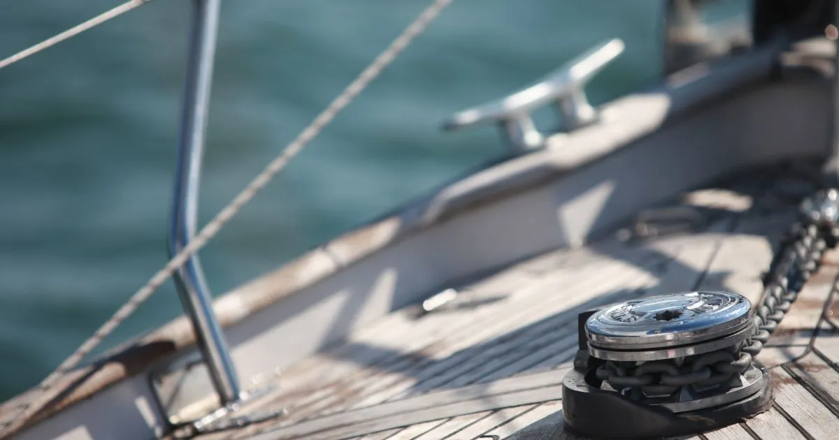 Anchor Winch Of A Small Boat