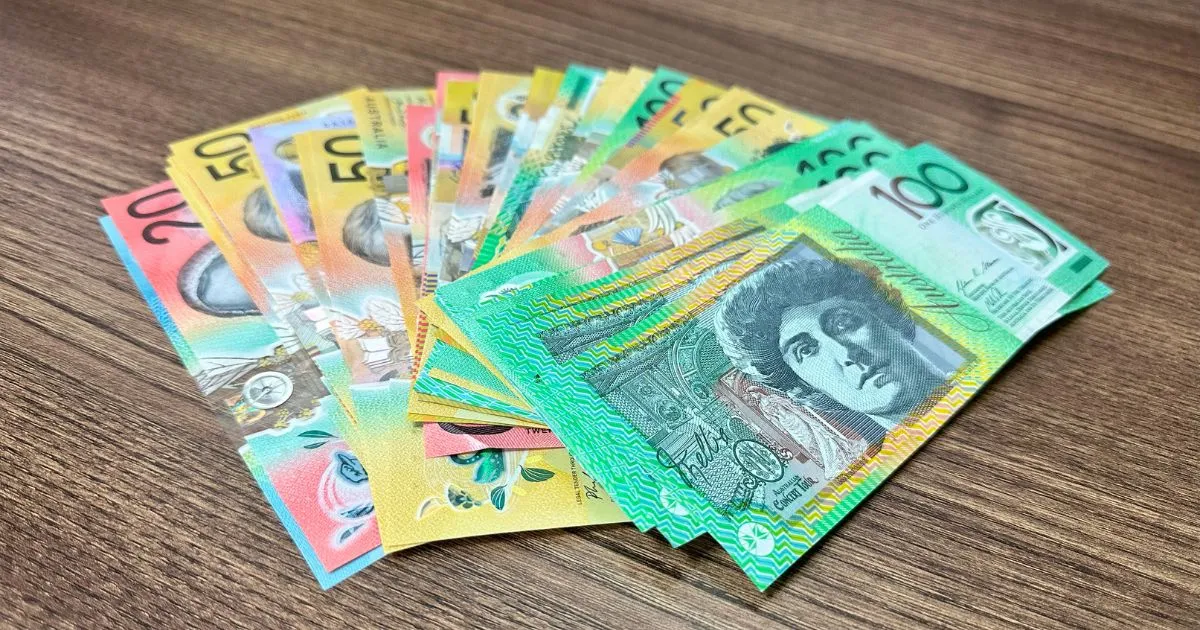 Australian Currency Notes On A Table