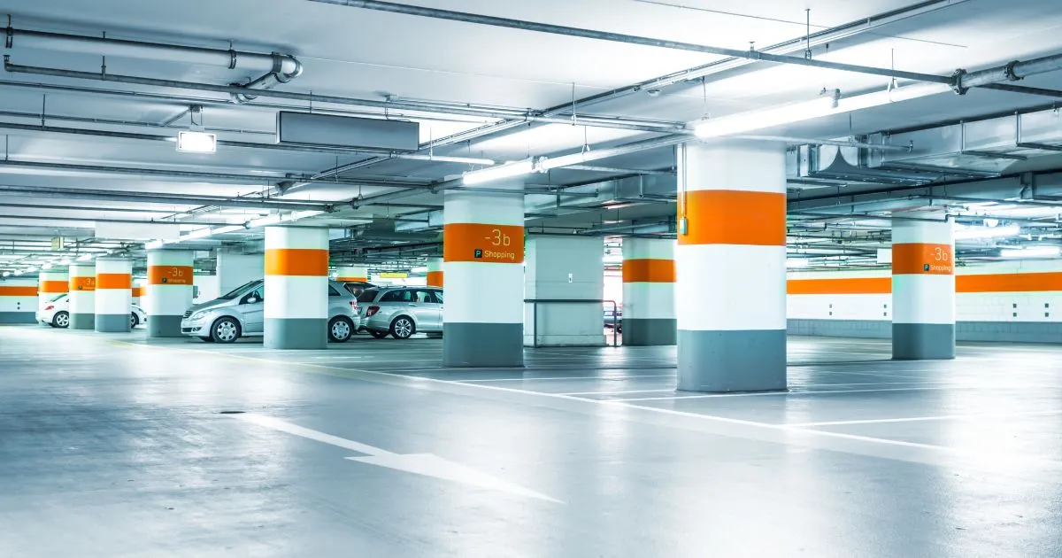 Brightly Lit Modern Parking Garage With Efficient Lighting Solutions Brightly Lit Modern Parking Garage With Efficient Lighting Solutions