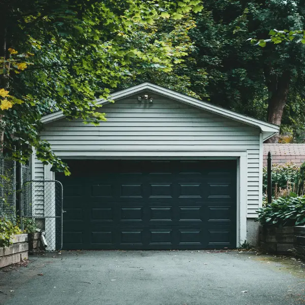 Rent residential double garage parking for rent with closed doors to ensure secure parking spaces for your vehicle.