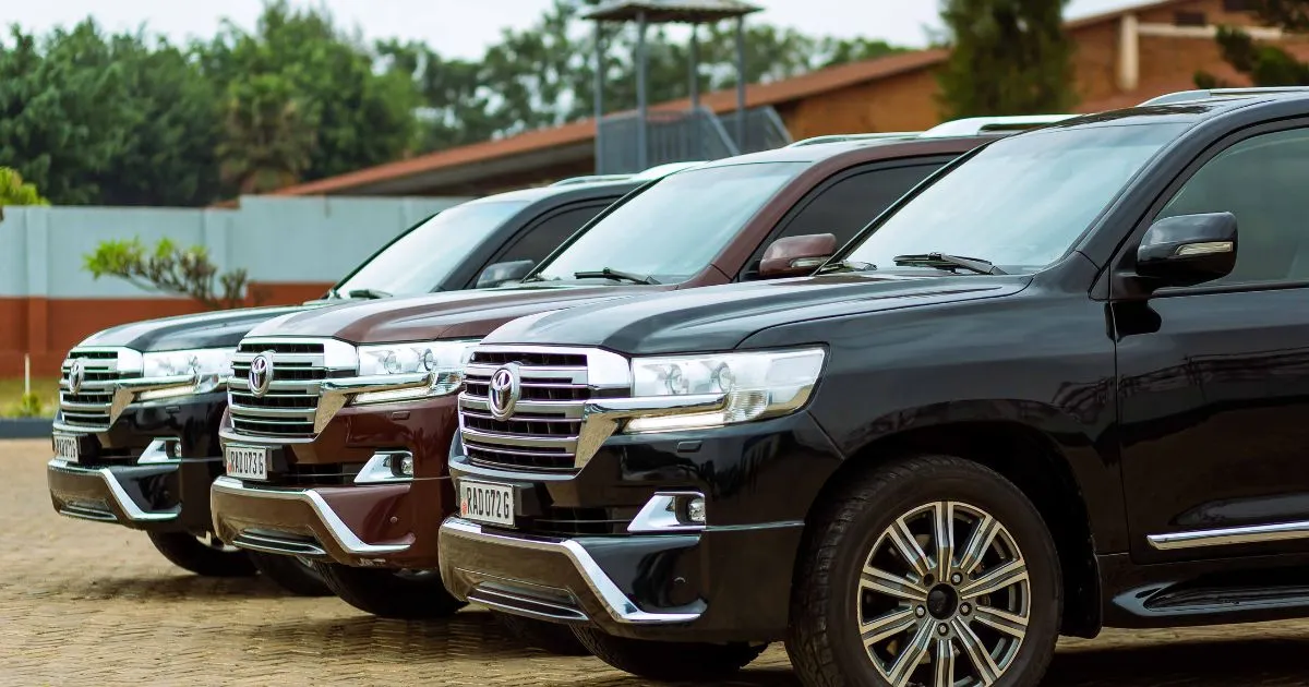Luxury SUVs Parked In A Row A Display of Power And Elegance