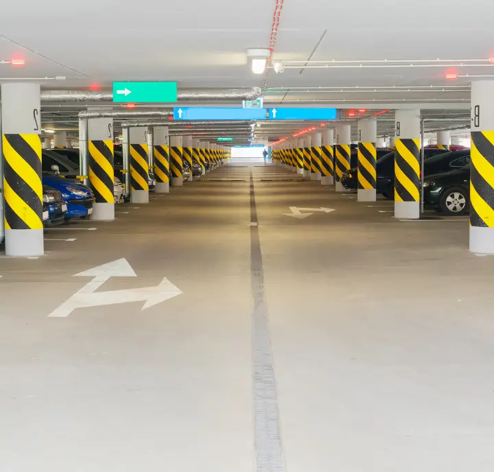 Book airport parking in indoor facilities for weather cover. Indoor multi-storey facilities make it easy to book airport parking that shields your car from sun and offers easy exit.