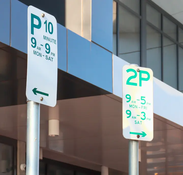 Understand complex street signs or find garage parking for rent to avoid the hassle of time limits and clearway zones.