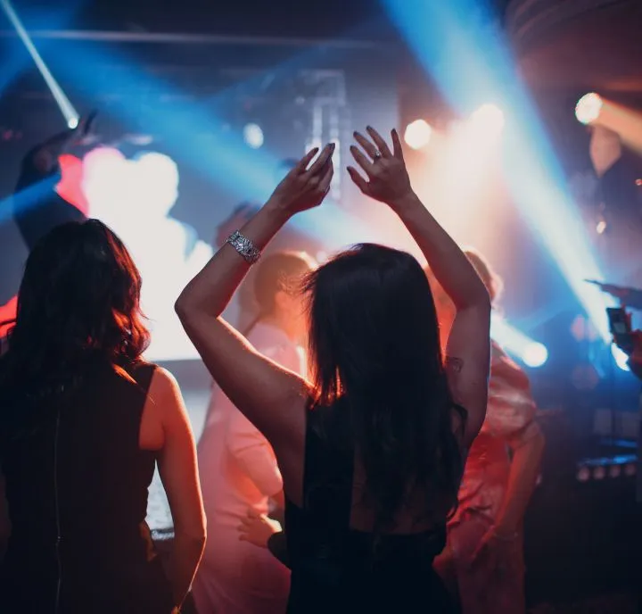 Woman Dancing To Music And Having Fun After Finding Nightclub Parking Nearby