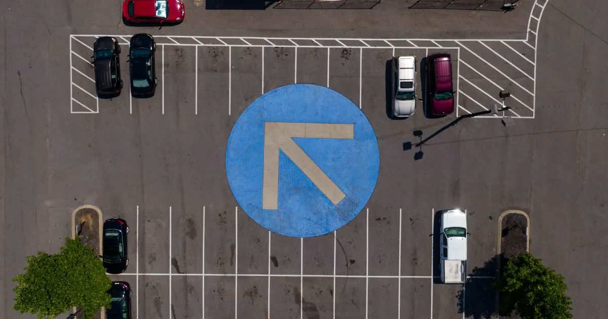 Optimizing Parking Spaces Aerial View of a Well-Organized Lot