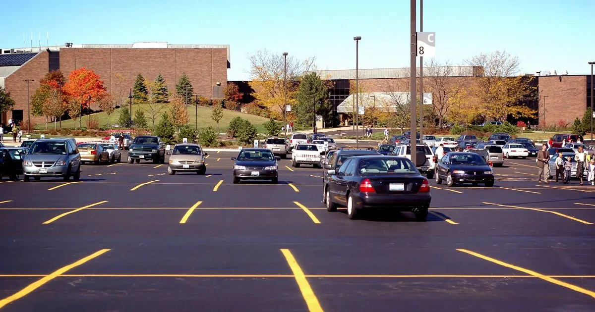 Out Door Street Parking Lot With People And Cars Out Door Street Parking Lot With People And Cars
