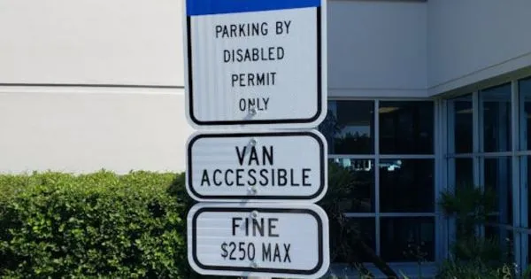 Parking By Disabled Permit Only Maximum Fine $250