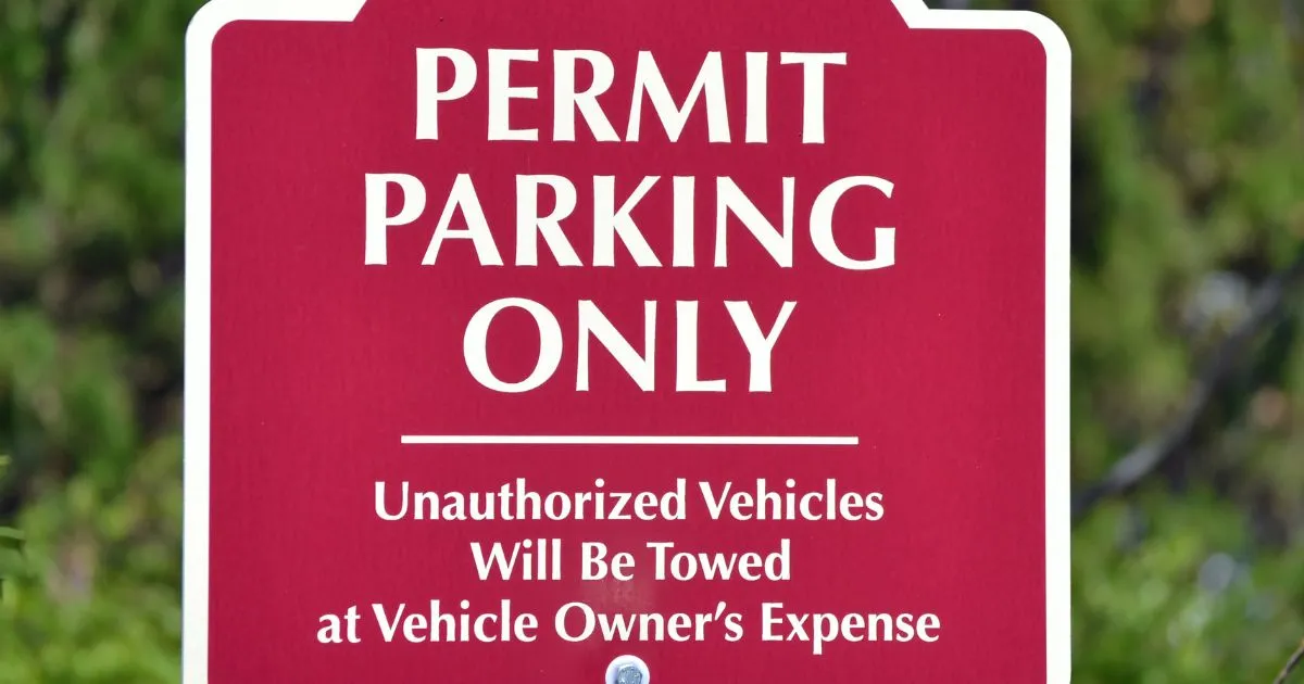 Permit Parking Only Unauthorized Vehicles Will Be Towed