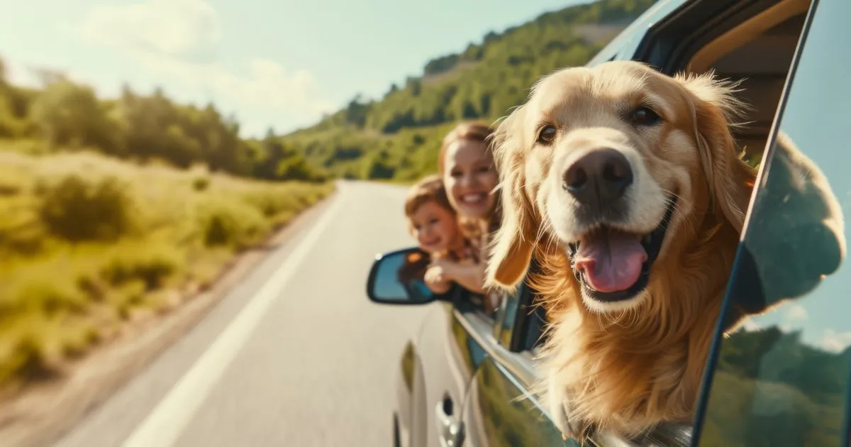 Pet Dog Enjoying A Car Ride Pet Dog Enjoying A Car Ride