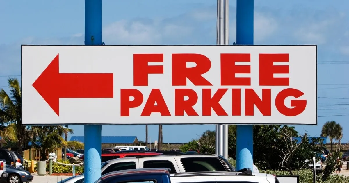Parking for free sign