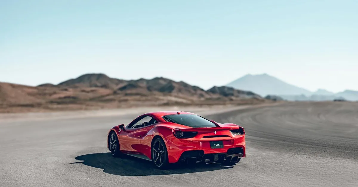 Riding A Ferrari In The Countryside Riding A Ferrari In The Countryside