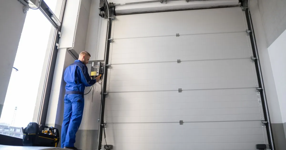 The Door Of A Parking Garage With A Digital Lock The Door Of A Parking Garage With A Digital Lock