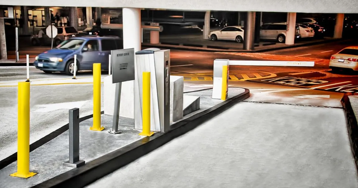 The Exit Lane Of A Secure Car Park In Australia Offering Long Term Parking Options