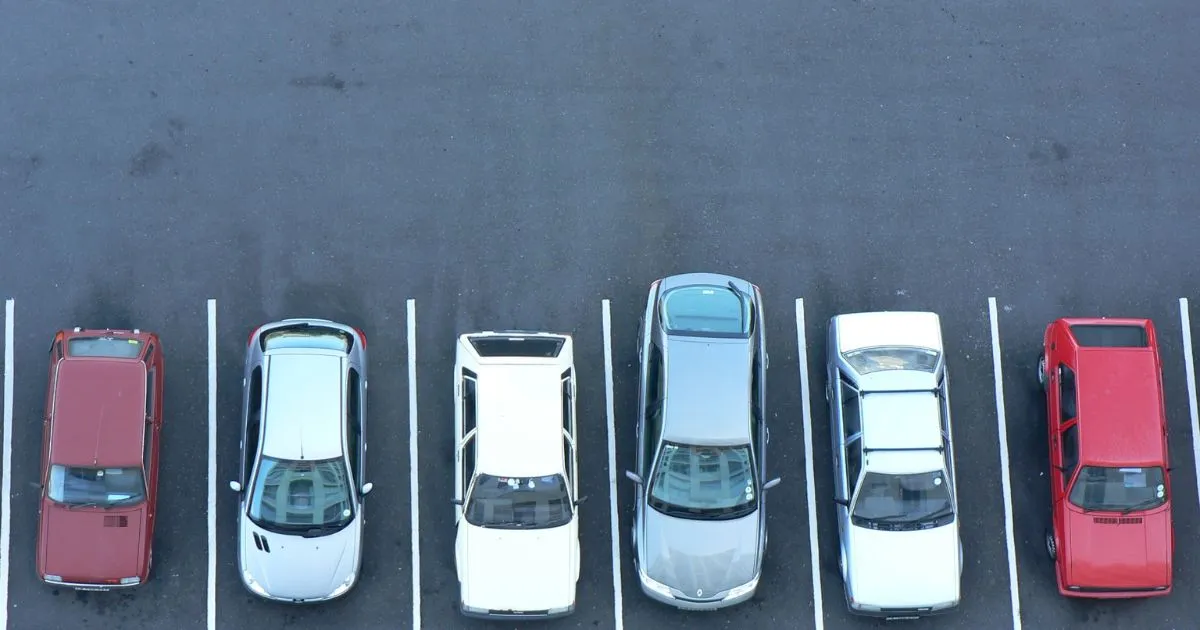 The Top View Of A Small Parking Lot In The Wa Area