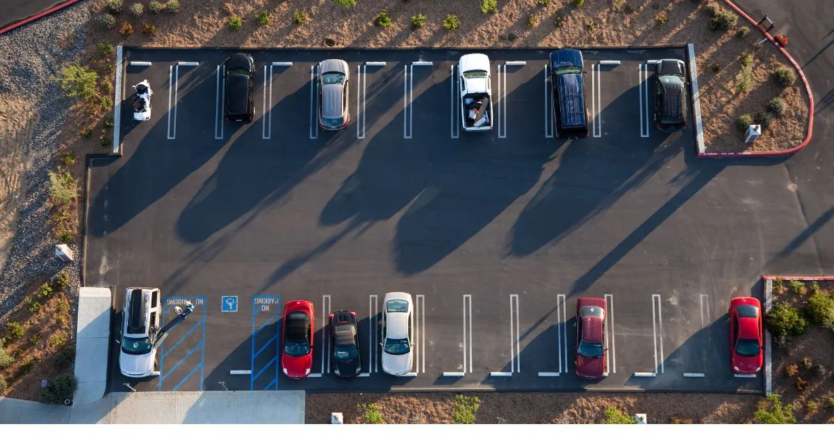 The Top View Of An Offsite Car Park In Melbourne