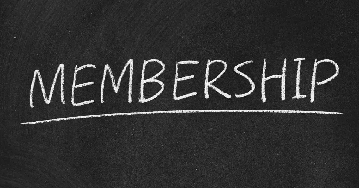The Word Membership Written On A Blackboard
