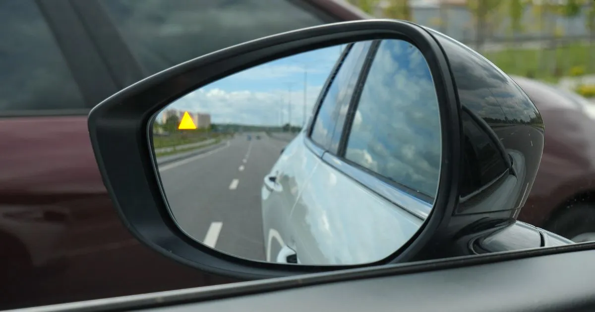 Towing Mirror Installed In A Car Towing Mirror Installed In A Car