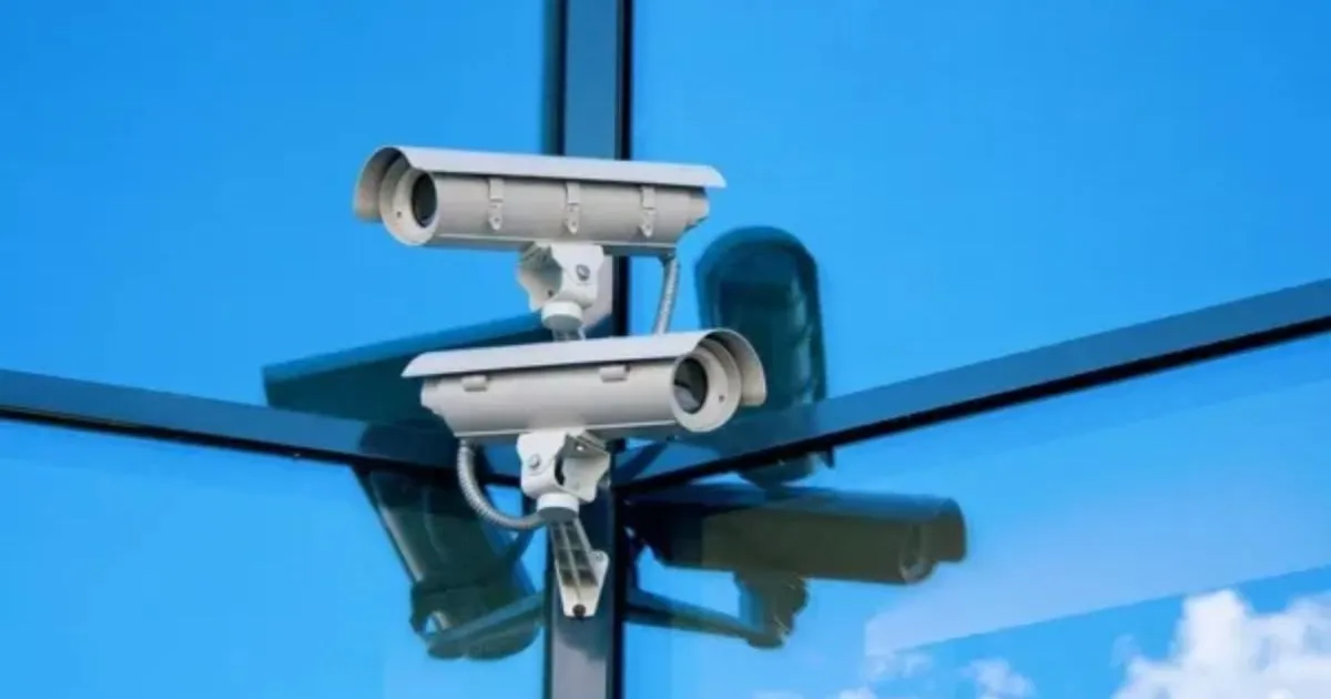 Two License Plate Recognition Lpr Cameras Installed In A Parking Lot