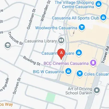 Organised parking at Casuarina Family Centre NT Australia