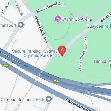 Corner parking at Sarah Durack Ave Sydney Olympic Park