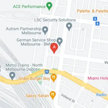 North Melbourne parking Secure stacker near the train