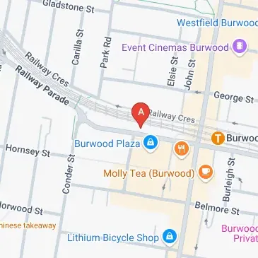 Railway Parade Burwood parking near NSW train station area